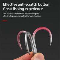 Hameçon triple forgé à la main en acier inoxydable de calibre lourd 6071-7X, résistant à l'eau salée, pour la pêche au bar, au marlin, à la truite et au jigging en mer