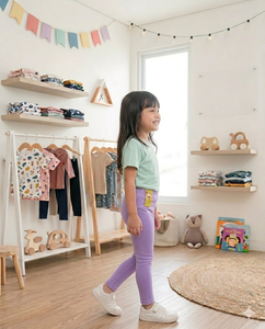 Leggings para Niños de Color Sólido, Flexibles, Suaves, de Mezcla de Algodón, Ajustados, para Ejercicio Diario, Escuela, Juego y Uso Casual - Product Image 2