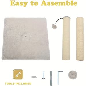 Tiang Garukan Kucing DOUBLEFLY Model 041LJ Desain Modern Stabil Dua Bagian Vertikal Bahan Sisal Aman untuk Kucing Memanjat - Product Image 6