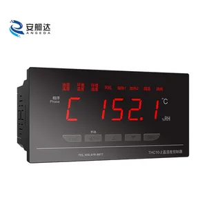 جهاز تحكم في درجة الحرارة والرطوبة من طراز THC10 يستخدم أنبوبًا رقميًا لعرض مقاييس درجة الحرارة والرطوبة من AngeDa