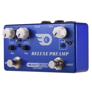 Pedal de Efectos para Guitarra DELUXE PREAMP Hecho a Mano con Cableado Manual de Aluminio, con Overdrive y Fader, Venta al Por Mayor de Fábrica - Product Image 2
