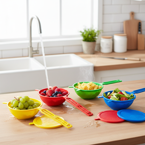 CASAMAX WL AK-5905-10 Eco-Friendly Plastic <b>Colander</b> with Lids-Colorful Durable Kitchen <b>Strainer</b>-10*26CM - Product Image 3