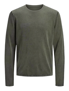 Suéter Casual de Punto para Hombre <span class=keywords><strong>Jack</strong></span> & Jones, Modelo Jjeleo, 100% Algodón, Cuello Redondo, Color Verde Oliva Empolvado, Talla XL EU - Product Image 1