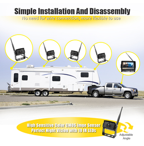 Không Dây 4CH 7Inch IPS Màn Hình Chia Hiển Thị AHD Xe Dvr Hệ Thống Camera Xe Tải Dashcam Dash Cam Hộp Đen Ghi Lại Cho Bán Xe Tải Van - Product Image 5