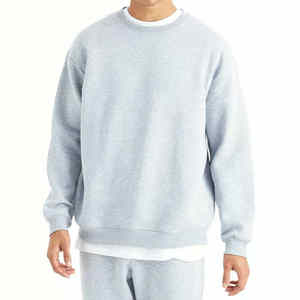 Suéter para hombre, chándal de algodón/poliéster de alta calidad, diseño sólido, cuello redondo, talla XL, logotipo personalizado, chándal en blanco - Product Image 2