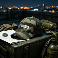 Gorra de béisbol con estampado de camuflaje, gorra de papá de sarga con parche bordado, gorra informal ajustable vintage para caza al aire libre para hombres