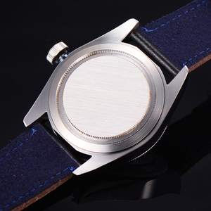 Montre-bracelet analogique Corgeut 41 mm en saphir étanche pour homme, mécanique automatique avec bracelet en cuir de 22 mm, résistante à l'eau - Product Image 6
