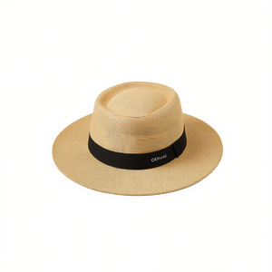 Cappello di paglia con cristalli e nastro, 57-58-59 cm, a tesa larga, per protezione solare estiva da spiaggia - Product Image 2
