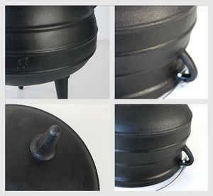 Casserole traditionnelle africaine en fonte bon marché chaudron 1 #2 #3 #4 # Camping en plein air ustensiles de cuisine trois pieds en fonte Pot à vendre - Product Image 5