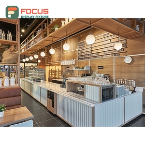 Exhibidor de Productos de Café Personalizado, Acabado en Nogal Negro, Área de Exhibición de Accesorios, Exhibidor de Café para Tienda - Product Image 4