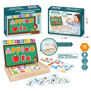 Juguetes Educativos para Niños con Temática de Palabras y Expresiones, Rompecabezas Magnéticos de Letras DIY - Product Image 5