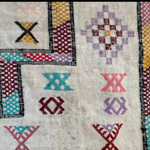 พรมขนสัตว์ถักมือปรับแต่งได้พรมขนสัตว์ถักมือสไตล์โมร็อกโก Kilim แบบดั้งเดิมสำหรับห้องนอน - Product Image 2