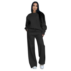 <span class=keywords><strong>Nouvelle</strong></span> <span class=keywords><strong>Collection</strong></span> Automne/Hiver – Ensemble Décontracté Ample <span class=keywords><strong>Femme</strong></span> Col Rond Manches Longues Couleur Unie Style Européen/Américain – Sweat-shirt et <span class=keywords><strong>Pantalon</strong></span> - Product Image 5
