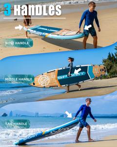 ซัพบอร์ดแบบยืนพาย 11'*34''*6'' ยี่ห้อ OEM จากซัพพลายเออร์จีน ได้รับมาตรฐาน CE สำหรับเล่นเซิร์ฟและกีฬาทางน้ำ รุ่น SP05 ขนาด 11'*34'' - Product Image 6
