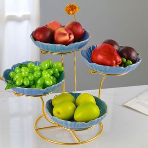 จานติ่มซำจานขนมรูปสลักทำจากเรซินอีพ็อกซี่ตกแต่งโต๊ะกาแฟหลายชั้นแบบเรียบง่ายทันสมัยน้ำหนักเบาหรูหราทันสมัย - Product Image 2