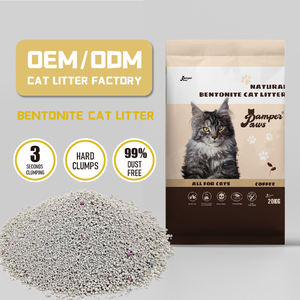 Areia Sanitária de Bentonita para Gatos, Atacado a Granel, Ecológica, Biodegradável, Sem Poeira, em Formato de Bola, 5KG, Baixa Dispersão, Forte Aglomeração - Product Image 1