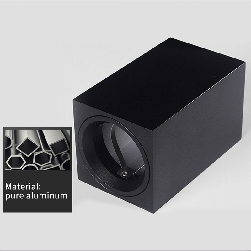 Ra90 6W Surface Mount Adjustable Downlight GU10 Black Pure Aluminium
