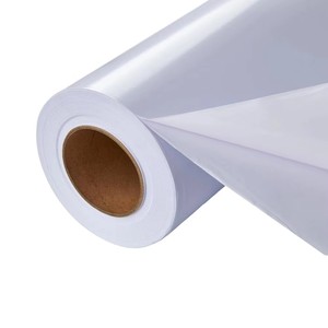 Rouleau de vinyle auto-adhésif haute adhérence imprimable blanc SAV pour impression numérique jet d'encre extérieure, matériau PVC, surface brillante ou mate - Product Image 1