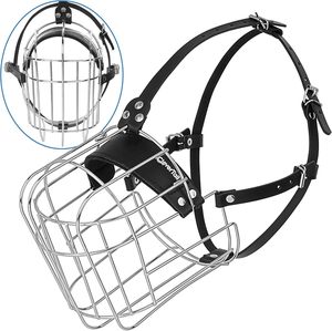 Bozal metálico transfronterizo para perros grandes (Grandes Daneses, <span class=keywords><strong>Cane</strong></span> Corsos, San Bernardo) - Máscara de entrenamiento para evitar la búsqueda de alimentos y mordeduras - Product Image 3