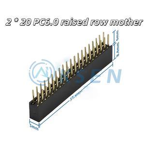 AI-KSEN 2*20เพิ่มความสูงสามชั้นระยะห่าง2.54มม. GPIO เพิ่มความสูงตัวเมียซ็อกเก็ตเหมาะสำหรับราสเบอร์รี่ <span class=keywords><strong>Pi</strong></span> 3B + 4B - Product Image 5
