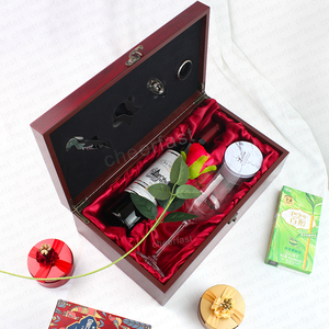 Bộ Hộp Gỗ Đôi Đựng Rượu Vang Đỏ Ý Tưởng Hay, Hộp Đựng Dụng Cụ 4 Món Kèm Phụ Kiện, Hộp Quà Bằng Gỗ Đựng Chai Rượu Vang - Product Image 5