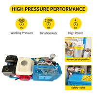 TUXING ODM OEM 100LPM 4KW haute pression HPA 4500psi 300bar 30mpa ventilateur refroidissement essence PCP respiration plongée sous-marine compresseur d'air