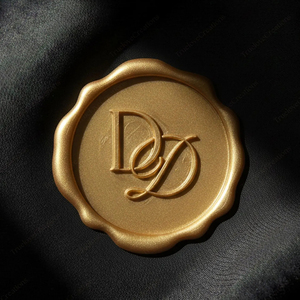 Etiqueta Adhesiva de Resina Dorada con Logotipo Grabado <span class=keywords><strong>Personalizado</strong></span>, <span class=keywords><strong>Sello</strong></span> Impermeable para Ropa, Libros, Sobres de Boda - Product Image 1