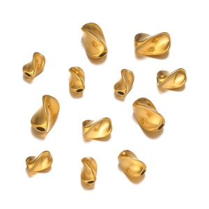 ลูกปัดสแตนเลสทรงยาวแบบเกลียวสำหรับทำเครื่องประดับ DIY สร้อยข้อมือ สร้อยคอ ขายส่ง - Product Image 1