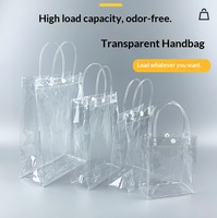 Sac à main en PVC transparent, sac cadeau, sac en plastique, impression en gravure, emballage, logo imprimé, modèle personnalisable HY012, bonbons de mariage