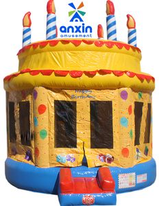 Castillo Inflable Personalizado con Tobogán, Diseño de Pastel de Cumpleaños, PVC, con Garantía de 3 Años, Venta Directa de Fábrica - Product Image 3