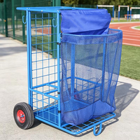 Chariot de sport multifonctionnel en fer avec sac à balles en filet pour l'entraînement en extérieur – Vente en gros usine