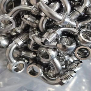 Tuyau <span class=keywords><strong>de</strong></span> <span class=keywords><strong>frein</strong></span> en acier inoxydable tressé PTFE argenté AN3 3AN pour moto ATV 3.2x7.5 avec raccord <span class=keywords><strong>banjo</strong></span> - Product Image 5