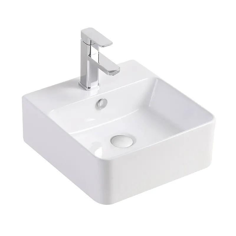 Cheap White Table Top Bathroom Sink Above Counter Ceramic Wash Basin Price