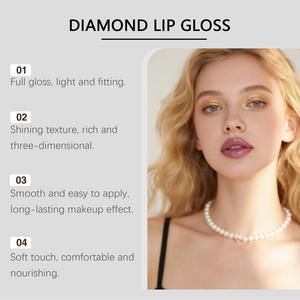 Rouge à lèvres brillant diamant rouge brun, brillant, lisse, facile à appliquer, brillance riche, polyvalent - Product Image 3