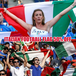 Bandera Italiana 2026 de 3x5 pies, Bandera de Fútbol para Exteriores, Banderas para Fanáticos del Equipo Italiano, Bandera Corporal Italiana, Funda para Coche Italiana - Product Image 2