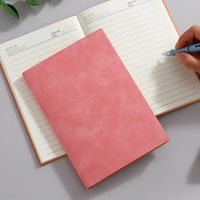 Carnet A5 en cuir PU souple, logo personnalisé, journal d'affaires, bloc-notes, 100 feuilles, reliure cousue, papier ligné épais, bureau, école, quotidien