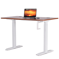 Table d'ordinateur ergonomique à commande manuelle, hauteur réglable, bureau manuel, bureau debout réglable