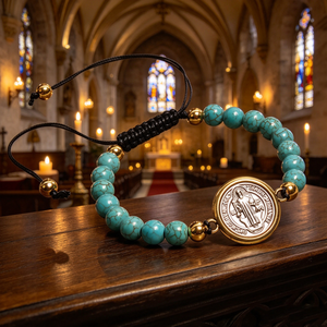 Collier de prière en bois avec perles, croix en argent, bijoux religieux catholiques chrétiens, unisexe, fait à la main - Product Image 5
