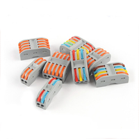 Mini connecteur rapide pour conducteurs, bornier universel compact 2/3 broches à raccordement rapide, 1 entrée, plusieurs sorties avec trou de fixation