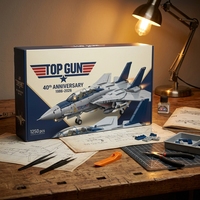 F14 Tomcat Savaş Uçağı Yapım Seti 1250 Parça Askeri Uçak Tuğla Modeli Işıklı Motorlu DIY Montaj Hediyesi