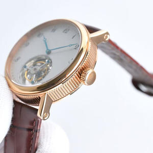 Montre mécanique automatique en acier inoxydable, design ajouré, bracelet en PU/cuir de vachette tendance, verre saphir, 40 mm, étanche - Product Image 5