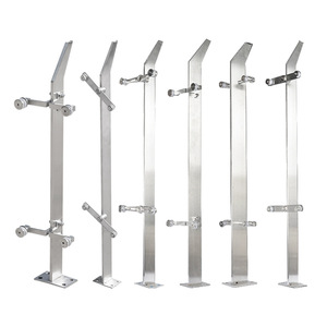 Stainless Steel Columns 304 Custom Made For Glass Railings Staircases Minimalist Design - Product Image 1