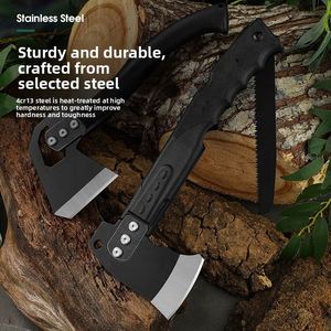 Outdoor Multi-purpose Camping Tactical Survival Axe with Car <b>Tool</b> Firefighting Features Small <b>Hand</b> Hatchet Stainless Steel DIY - Product Image 4