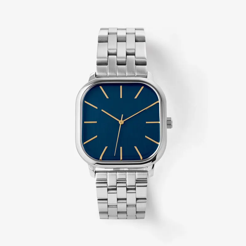 2020 New design mens gold women's quartz minimalist simple style square watch