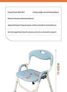<span class=keywords><strong>Chaise</strong></span> <span class=keywords><strong>de</strong></span> bain pliable <span class=keywords><strong>de</strong></span> qualité médicale avec accoudoirs, siège <span class=keywords><strong>de</strong></span> <span class=keywords><strong>douche</strong></span> antidérapant <span class=keywords><strong>réglable</strong></span> <span class=keywords><strong>en</strong></span> <span class=keywords><strong>hauteur</strong></span> pour les personnes âgées et les personnes handicapées - Product Image 2
