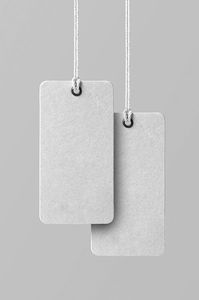 Étiquette de vêtement Ouba rectangulaire, finition mate, étiquette personnalisée imprimée pour les vêtements - Product Image 2