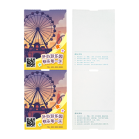 Billets personnalisés anti-contrefaçon avec encre UV, papier couché/artistique, surface vernie, numérotés, avec languettes détachables et code QR pour événements de collectes de fonds