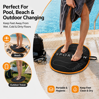 Tapis de change portable pliable et imperméable pour la natation, avec logo personnalisé, pour clubs de natation et marques