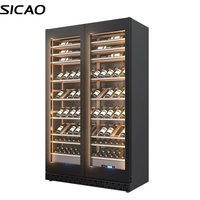 Gabinete de Almacenamiento de Vino Eléctrico Profesional de Lujo de Alta Gama, Integrado en Acero Inoxidable, Colores Personalizables, 10 Tamaños, para el Hogar