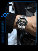 Montre automatique multifonctionnelle tendance et imperméable pour homme, style professionnel, vente chaude